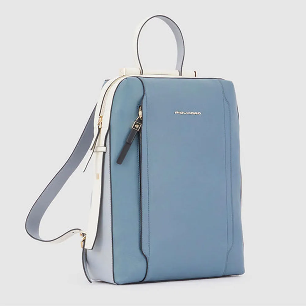 Zaino Donna PIQUADRO Porta Computer in Pelle Colore Avio - Grigio Linea Circle - CA4576W92