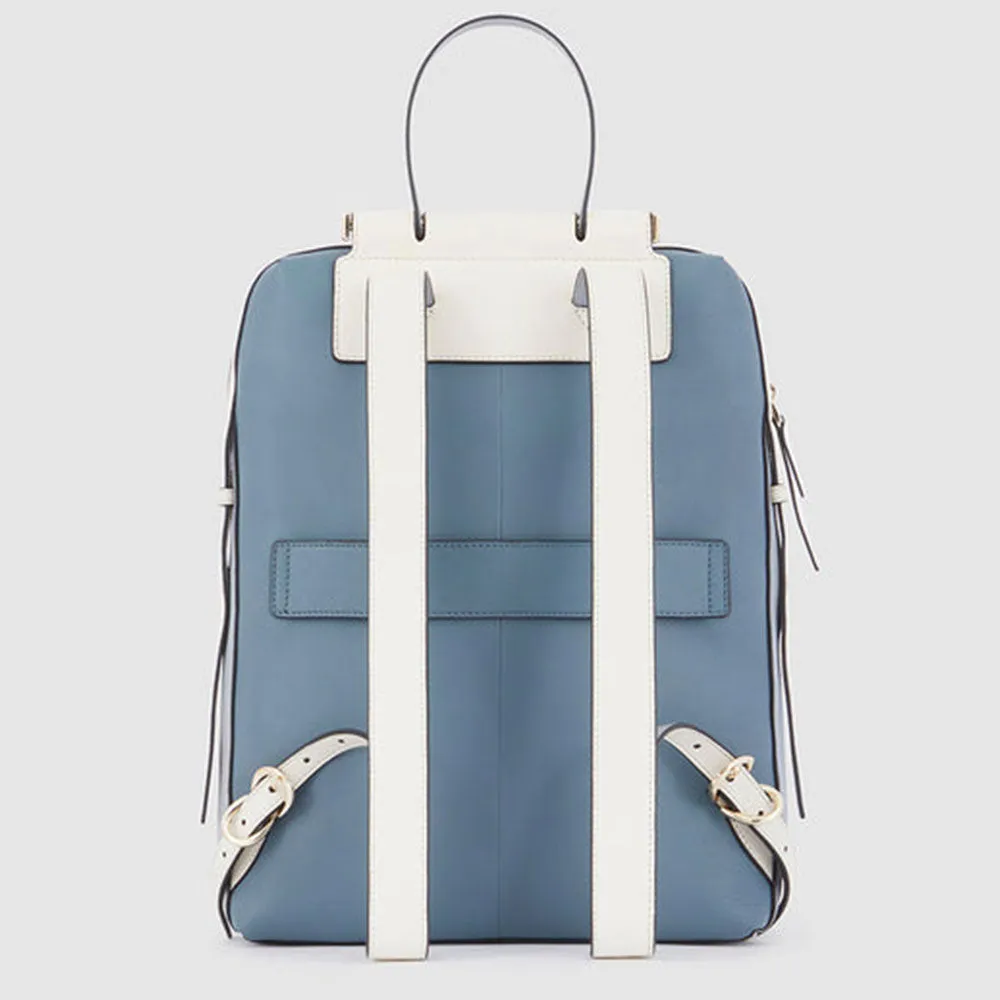 Zaino Donna PIQUADRO Porta Computer in Pelle Colore Avio - Grigio Linea Circle - CA4576W92