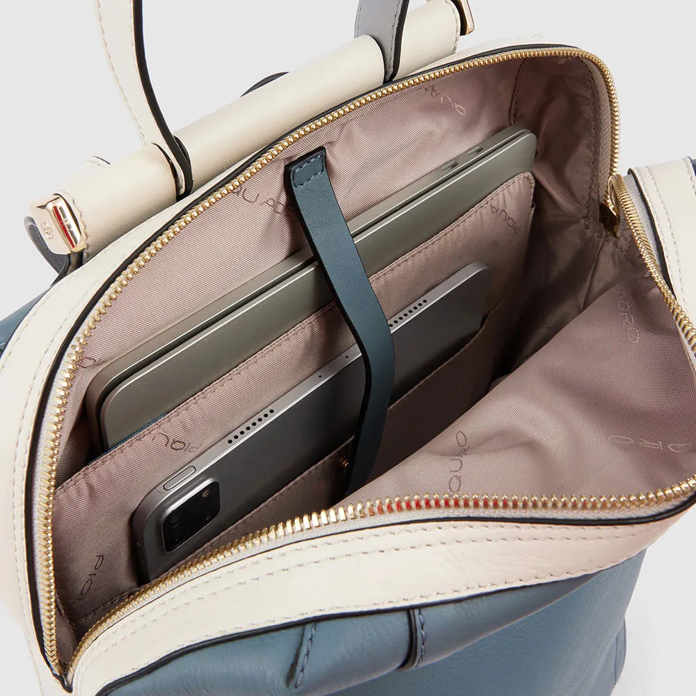 Zaino Donna PIQUADRO Porta Computer in Pelle Colore Avio - Grigio Linea Circle - CA4576W92