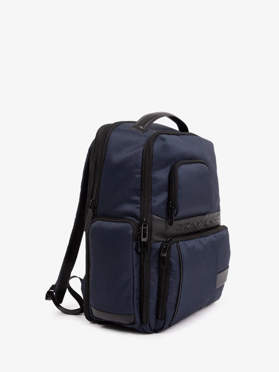 Zaino tessuto e pelle porta pc 15.6'' blu